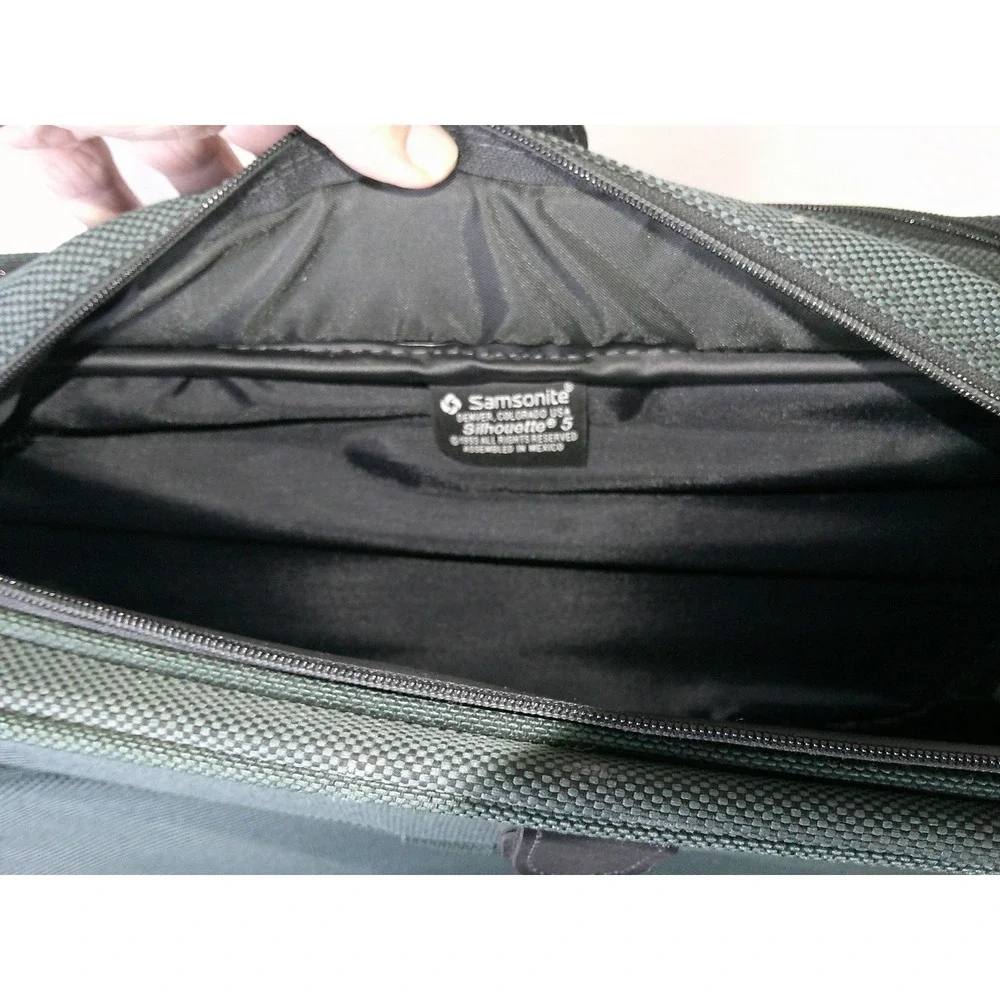 Samsonite Silhouette 5 Vintage 1993 Messenger Bag Green Ballistic Briefcase